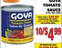 Cherry Valley Marketplace Goya tomato sauce offer