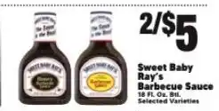 Cherry Valley Marketplace Sweet Baby Ray's Barbecue Sauce offer