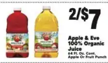 Cherry Valley Marketplace Apple & Eve 100% Organic Juice offer