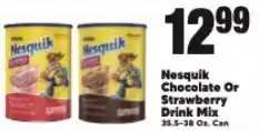 Cherry Valley Marketplace Nesquik chocolate or strawberry drink mix offer