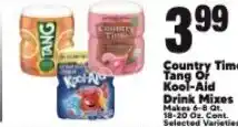 Cherry Valley Marketplace Country Time Tang Or Kool-Aid Drink Mixes offer
