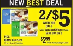 Price Chopper PICS Butter Quarters offer