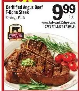 Price Chopper Certified Angus Beef T-Bone Steak offer