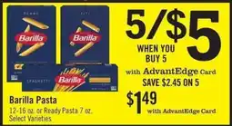 Price Chopper Barilla Pasta offer