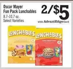 Price Chopper Oscar Mayer Fun Pack Lunchables offer