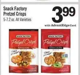 Price Chopper Snack Factory Pretzel Crisps offer