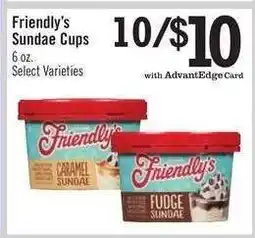 Price Chopper Friendly's Sundae Cups offer