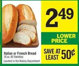 Price Chopper Italian or French Bread offer