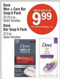 Price Chopper Dove Men + Care Bar Soap 6 Pack offer