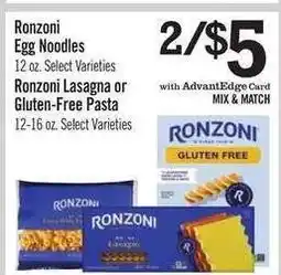 Price Chopper Ronzoni Egg Noodles offer