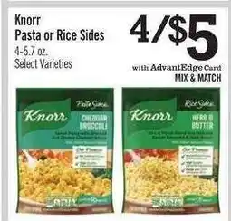 Price Chopper Knorr Pasta or Rice Sides offer