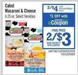 Price Chopper Cabot Macaroni & Cheese offer