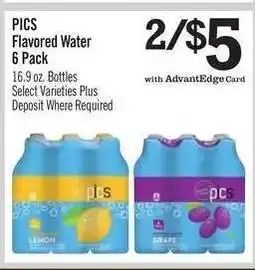 Price Chopper PICS Flavored Water 6 Pack offer