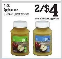 Price Chopper PICS Applesauce offer