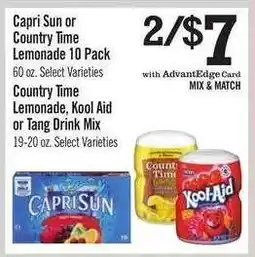 Price Chopper Capri Sun or Country Time Lemonade 10 Pack offer