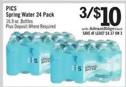 Price Chopper PICS Spring Water 24 Pack offer