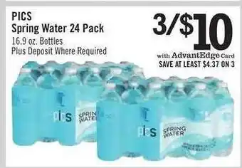 Price Chopper PICS Spring Water 24 Pack offer