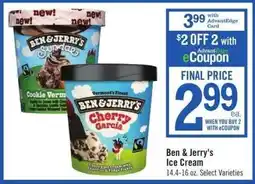 Price Chopper Ben & Jerry's Ice Cream offer