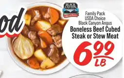 Hometown Market Black Canyon Angus Boneless Beef Cubed Steak or Stew Meat offer