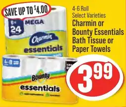Hometown Market Charmin or Bounty Essentials Bath Tissue or Paper Towels offer