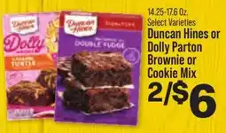 Hometown Market Duncan Hines or Dolly Parton Brownie or Cookie Mix offer