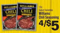 Hometown Market Williams chili seasoning offer