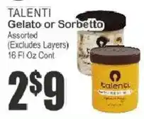 Food Universe Talenti gelato or sorbetto offer