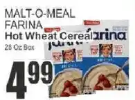 Food Universe Malt-o-meal farina hot wheat cereal offer