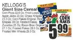 Food Universe Kellogg's giant size cereal offer