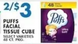 Met Foodmarkets Puffs facial tissue cube offer