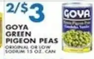 Met Foodmarkets Goya green pigeon peas offer