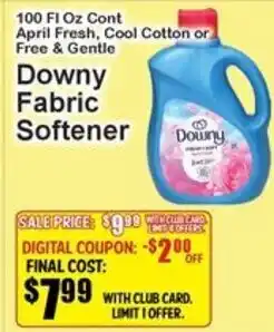 Super Fresh Downy Fabric Softener offer