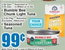 Super Fresh Bumble Bee Chunk Light Tuna offer