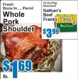 Super Fresh Nathan's beef franks offer