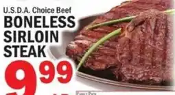C Town U.s.d.a. choice beef boneless sirloin steak offer