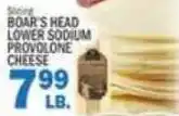C Town Boar's Head Lower Sodium Provolone Cheese offer