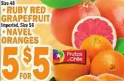 C Town Ruby red grapefruit and navel oranges offer