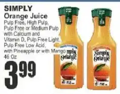 Food Universe Simply Orange Juice offer