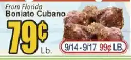Food Universe Florida boniato cubano offer