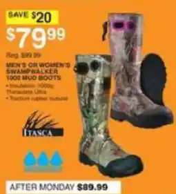Dunham's Sports Itasca men's or women's swampwalker 1000 mud boots offer