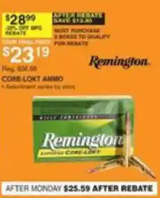 Dunham's Sports Remington core-lok ammo offer