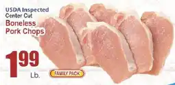 Food Universe Usda inspected center cut boneless pork chops offer