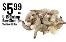 Jons International U-15 Shrimp Raw Shell-On offer