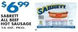Met Foodmarkets Sabrett all beef hot sausage offer