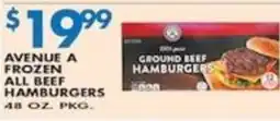 Met Foodmarkets Avenue A frozen all beef hamburgers offer