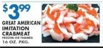 Met Foodmarkets Great American Imitation Crabmeat offer