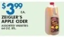 Met Foodmarkets Zeigler's apple cider offer