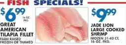 Met Foodmarkets Great American Tilapia Fillet offer