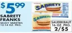 Met Foodmarkets Sabrett franks offer