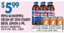 Met Foodmarkets Pepsi Schweppes Crush Mt Dew Starry Brisk Lemon offer